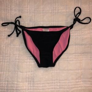 Black tie bathing suit bottoms
